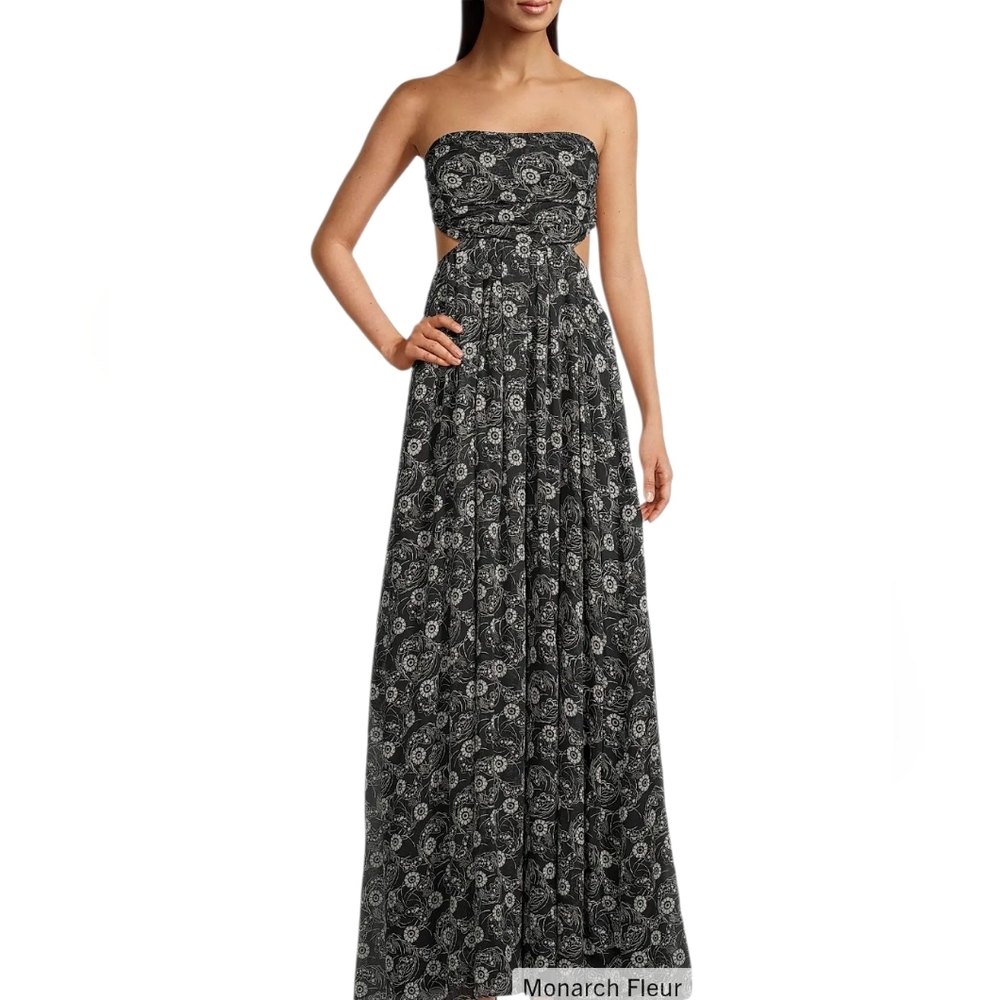 Rebecca Taylor Monarch Fleur Cutout Maxi Dress